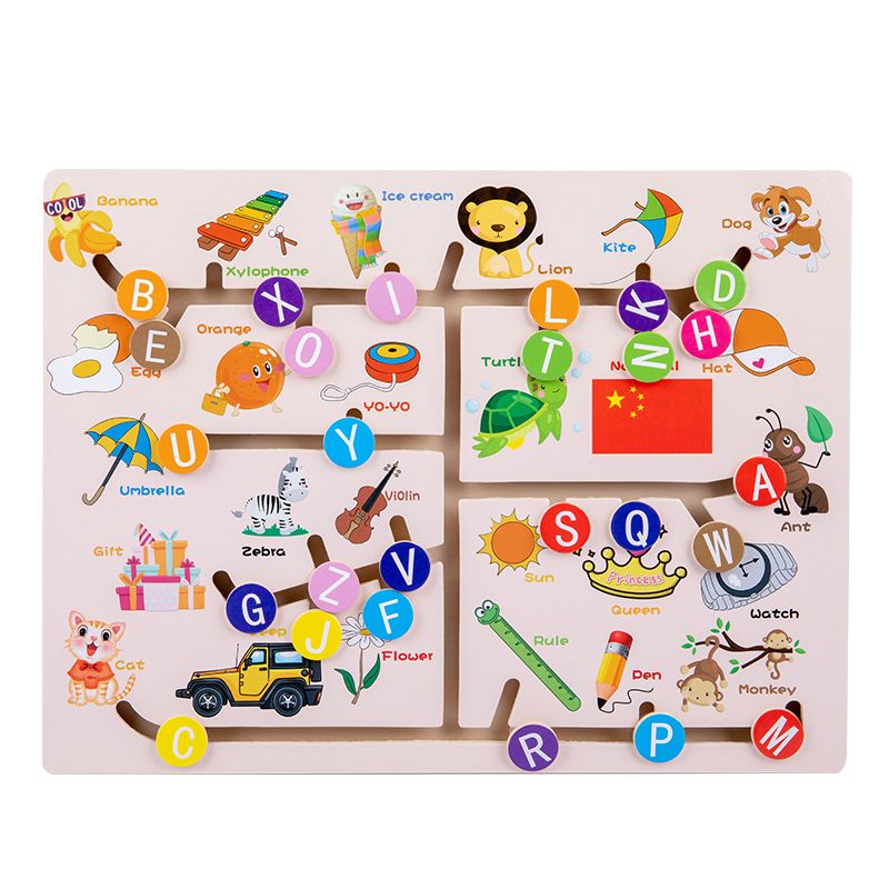 The wooden toy educational letter positioning game is highly entertaining, rich in color, and can cultivate logical thinking ability. It is a parent-child game that exercises hand-eye coordination. It is an early education and enlightenment toy Application Scenario