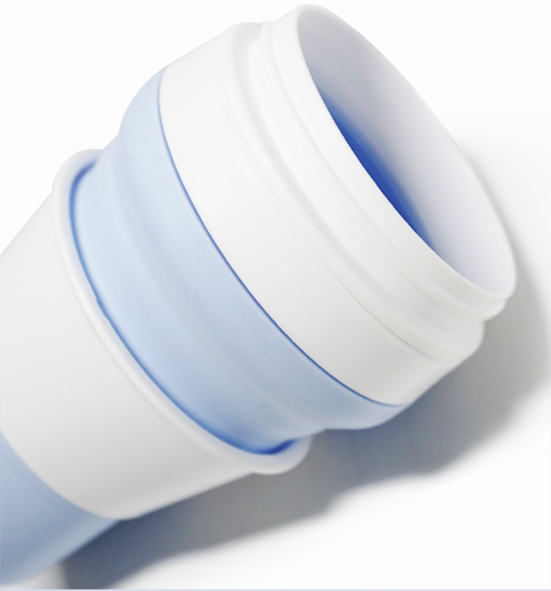 Cross-border silicone sports folding water cup, telescopic silicone folding coffee cup, outdoor portable and simple gift water cup detail image 5