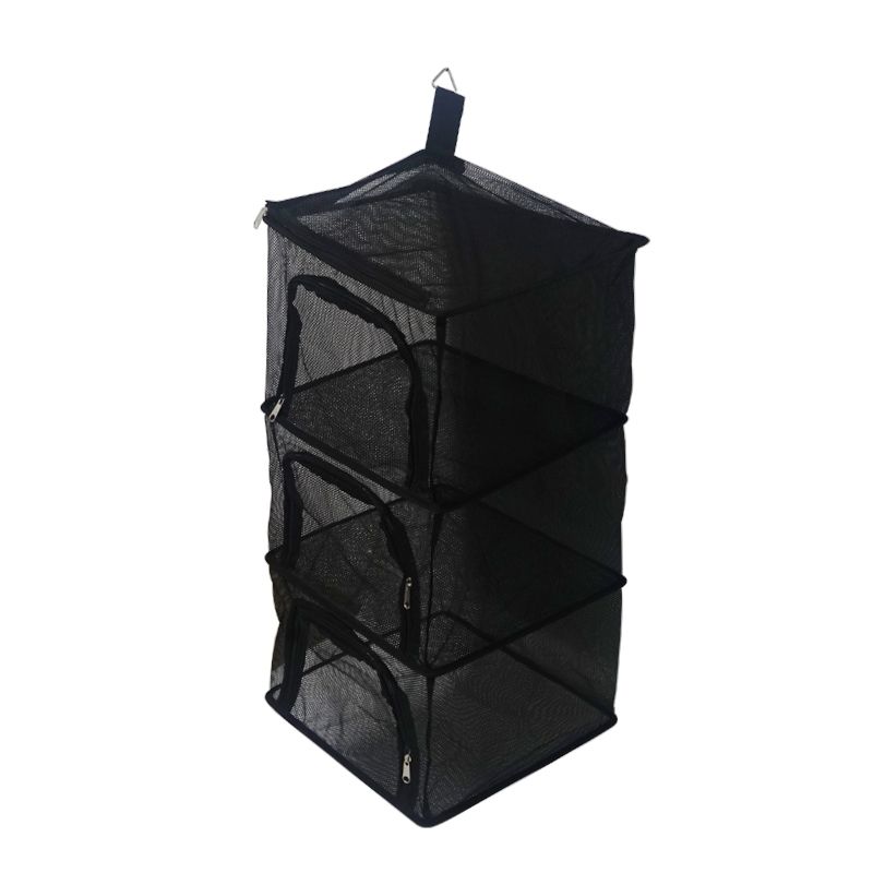 Outdoor four-layer tableware storage net, folding portable food drying net bag, multi-functional square four-layer drying net Application Scenario
