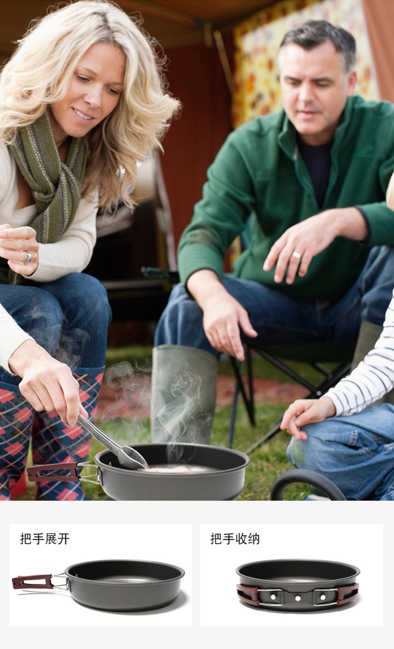12-piece outdoor cookware set, multi-purpose camping cookware set, hanging pot for picnic detail image 8