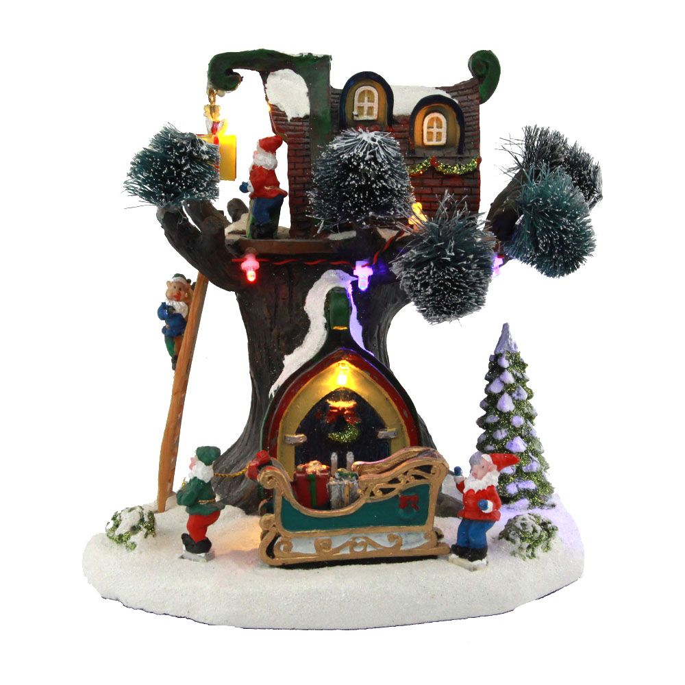 欧式LED彩灯树脂圣诞装饰摆件