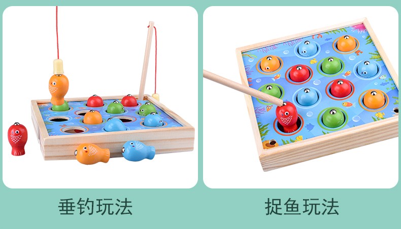 The wooden educational and fun duck, the cheerful fishing, the strong sense of fun, the cultivation of logical thinking ability, the parent-child game, the exercise of hand-eye coordination, and the opening of unlimited imagination space. Early education enlightenment toys accompany your growth detail image 10