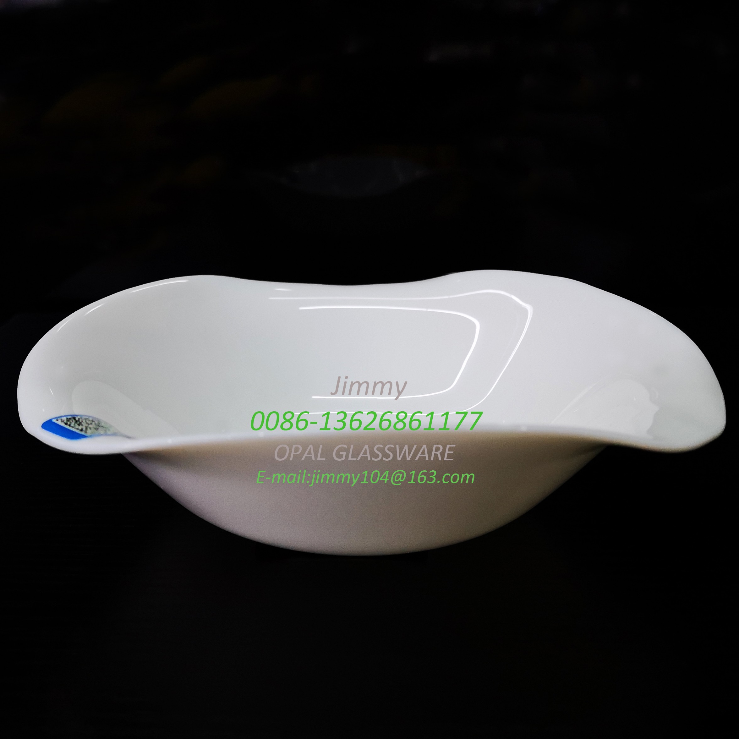 白玉玻璃碗12寸汤碗 12' soup bowl-white opal详情图1