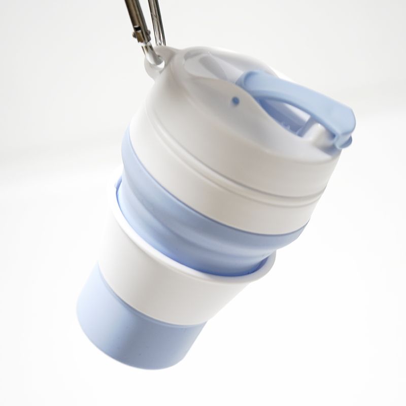Cross-border silicone sports folding water cup, telescopic silicone folding coffee cup, outdoor portable and simple gift water cup Item Picture