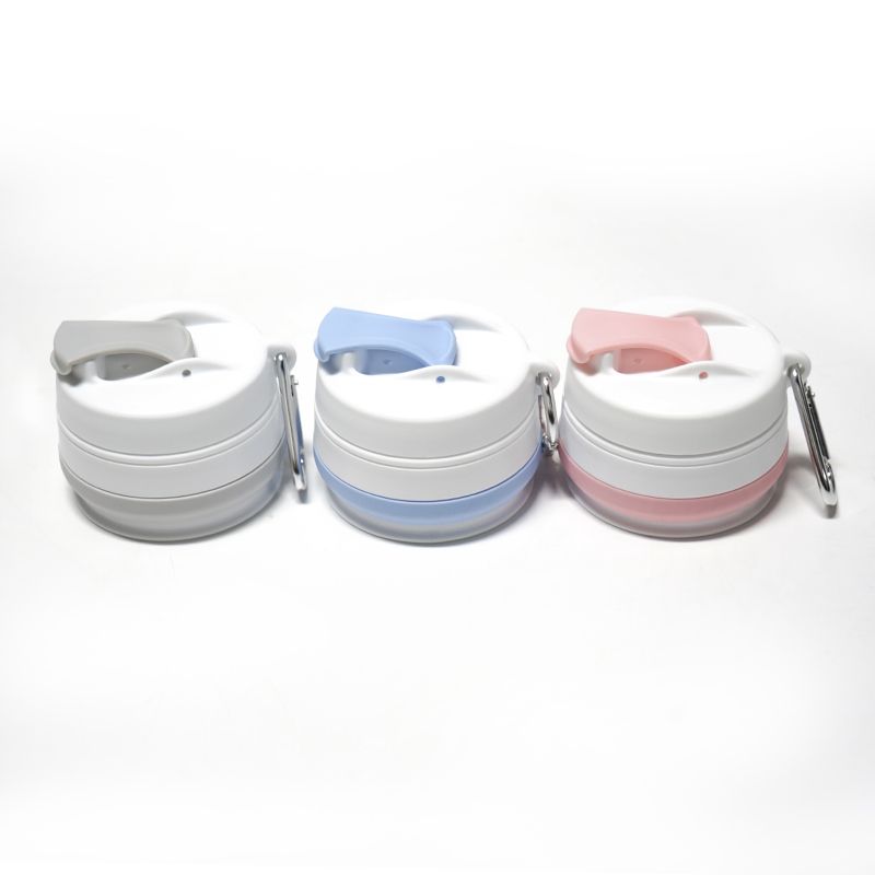 Cross-border silicone sports folding water cup, telescopic silicone folding coffee cup, outdoor portable and simple gift water cup