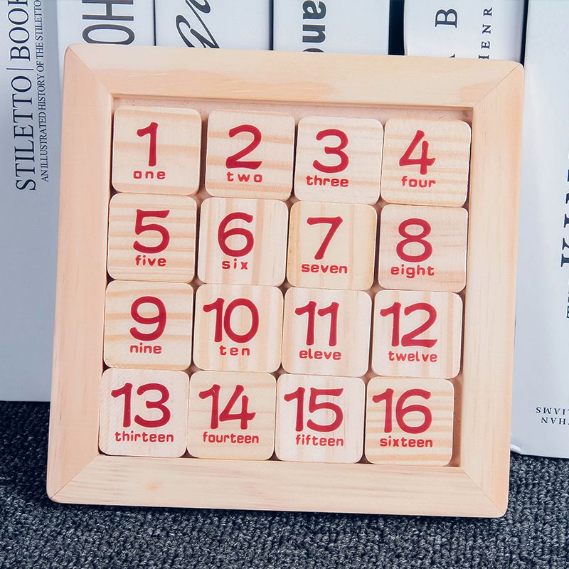 Wholesale digital Huarong Road digital puzzle disk wooden toys primary school children puzzle clearance unlock puzzle toys