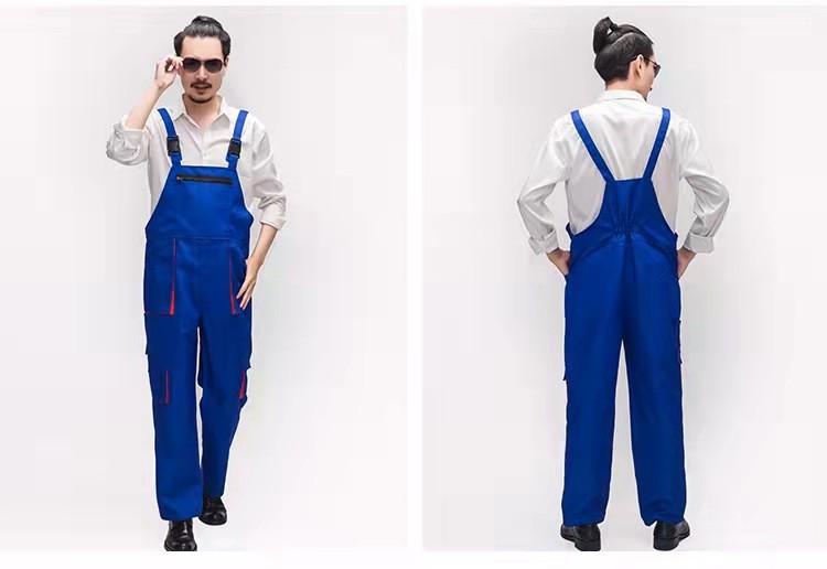四季款新款涤棉多口袋背带裤工作服 劳保服 可定制车间服建筑工地服园林服详情图7