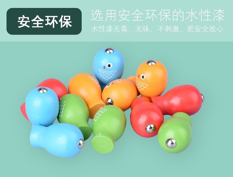The wooden fun little fish fishing is highly entertaining. It helps cultivate logical thinking ability. Parent-child games exercise hand-eye coordination and open up unlimited imagination space. Early education enlightenment toys accompany your growth detail image 16