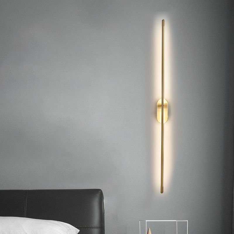 极简金色长条壁灯卧室床头灯现代简约北欧轻奢壁灯客厅酒店墙壁灯产品图
