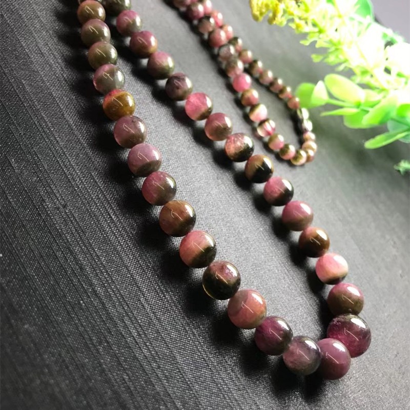 Bright color crystal jewelry, natural crystal, natural watermelon tourmaline tower chain, good water head, no mine pit pic 2