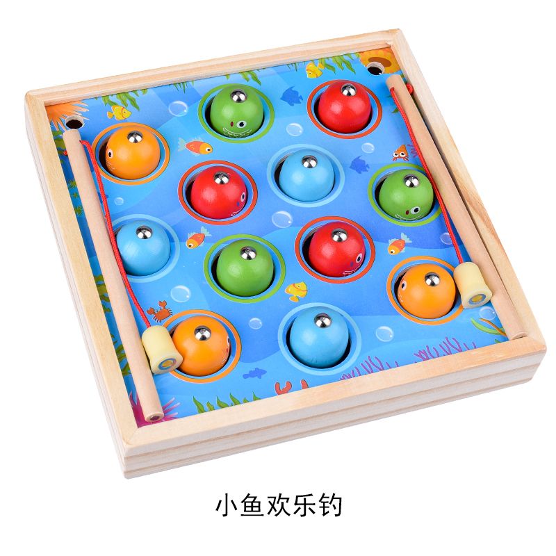The wooden fun little fish fishing is highly entertaining. It helps cultivate logical thinking ability. Parent-child games exercise hand-eye coordination and open up unlimited imagination space. Early education enlightenment toys accompany your growth Specification image