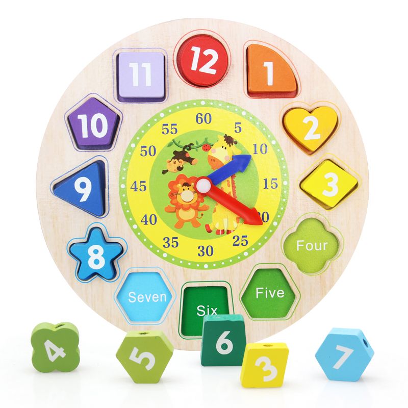 The wooden educational and fun digital string clock is highly entertaining and can cultivate logical thinking ability. It is a parent-child game that exercises hand-eye coordination and opens up unlimited imagination space. It is an early education and enlightenment toy that accompanies your growth