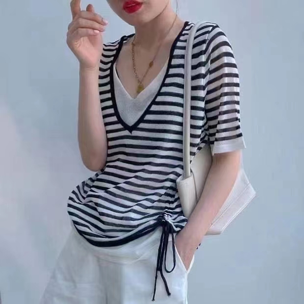 Striped Knit Top Specification drawing