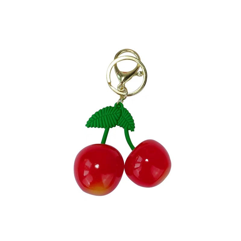 Acrylic crystal cherry keychain three-piece set series mixed