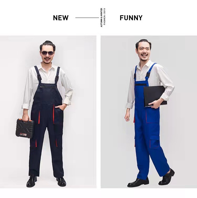 四季款新款涤棉多口袋背带裤工作服 劳保服 可定制车间服建筑工地服园林服详情图13