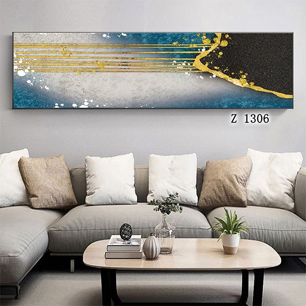 Hotel room corridor decorative paintings, sofa background wall paintings, entrance hall hanging paintings, grand abstract bed head paintings details Picture