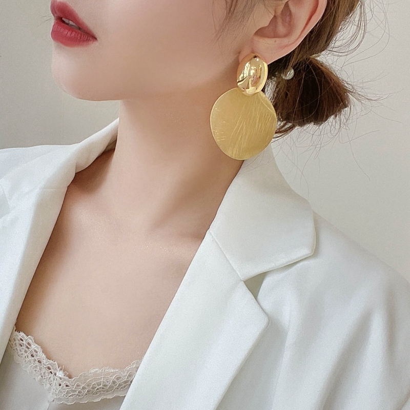 时尚夸张几何个性豹纹耳环耳坠银针耳钉耳饰女图