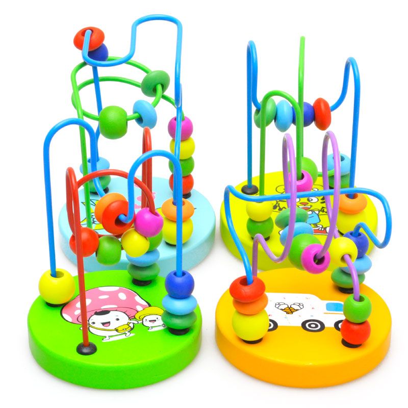 Four mini wooden puzzle beaded toys are highly entertaining and can cultivate logical thinking skills. They are a parent-child game that exercises hand-eye coordination and opens up an infinite space for imagination. These early education and enlightenment toys will accompany your growth