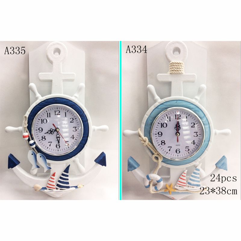 Hongdian Handicrafts Decorative Items, Mediterranean-style home Decoration Wall clock A335