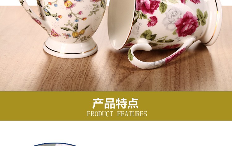 Ceramic cups, royal cups, bone China cups, home coffee cups, office afternoon tea single cups, gift cups, country-style cups, cup sets, tea sets, casual cups, tea cups detail image 4
