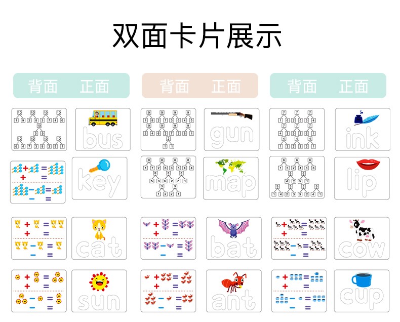 The educational two-in-one number and letter puzzle matching game helps cultivate logical thinking ability. The parent-child game exercises hand-eye coordination and opens up unlimited imagination space. Early education enlightenment toys accompany your growth pic 10