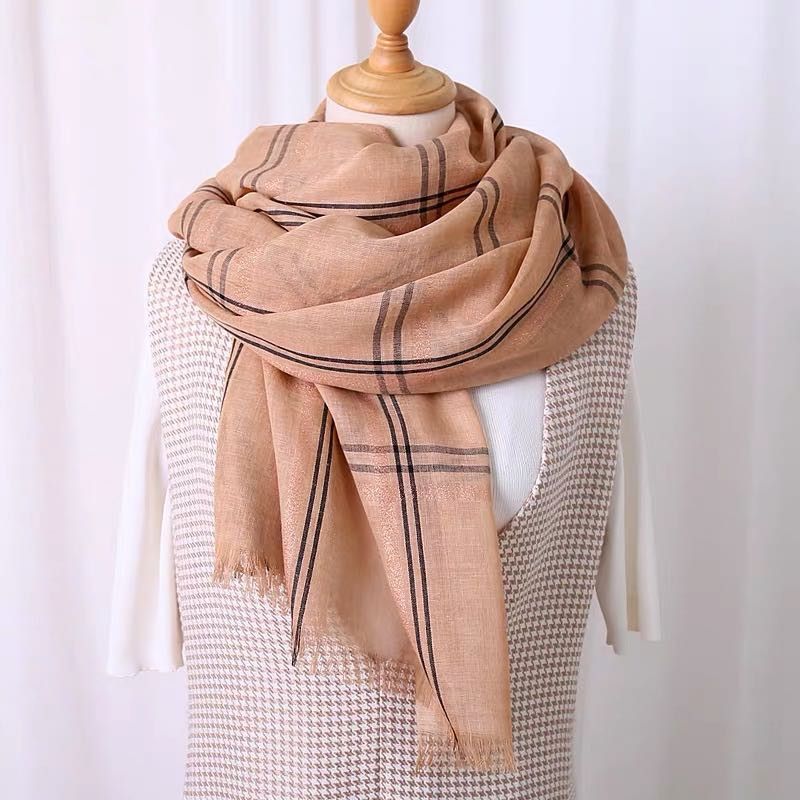 Ladies Autumn-Winter Lady Coat Everything Casual Explosive Lady Retro Trendy Scarf 2142