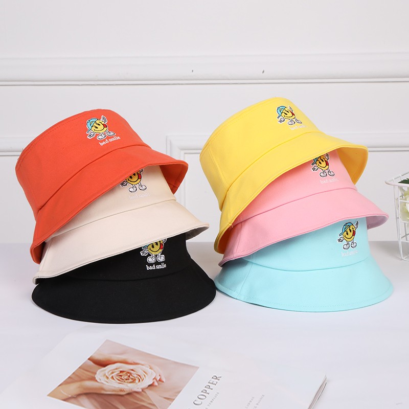 渔夫帽定制logo刺绣纯棉太阳帽男女户外帽子钓鱼遮阳帽定做盆帽详情1