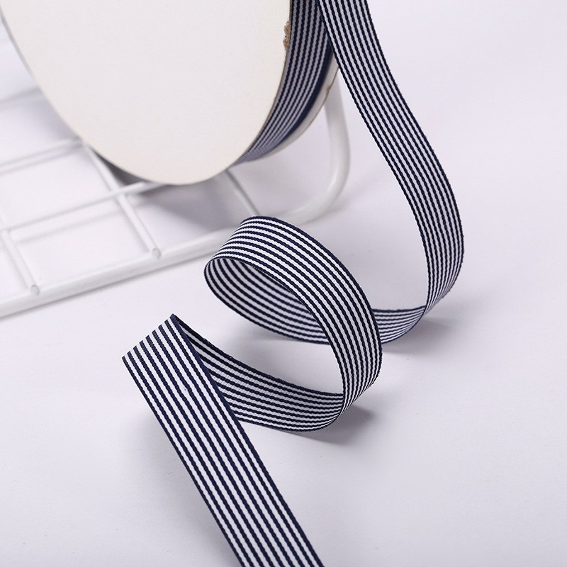 2 Points Striped Polyester Hair Accessory Material Gift Wrap Ribbon Striped Dress Wedding Gift Box Ribbon Wholesale Can Be Customized Specification drawing