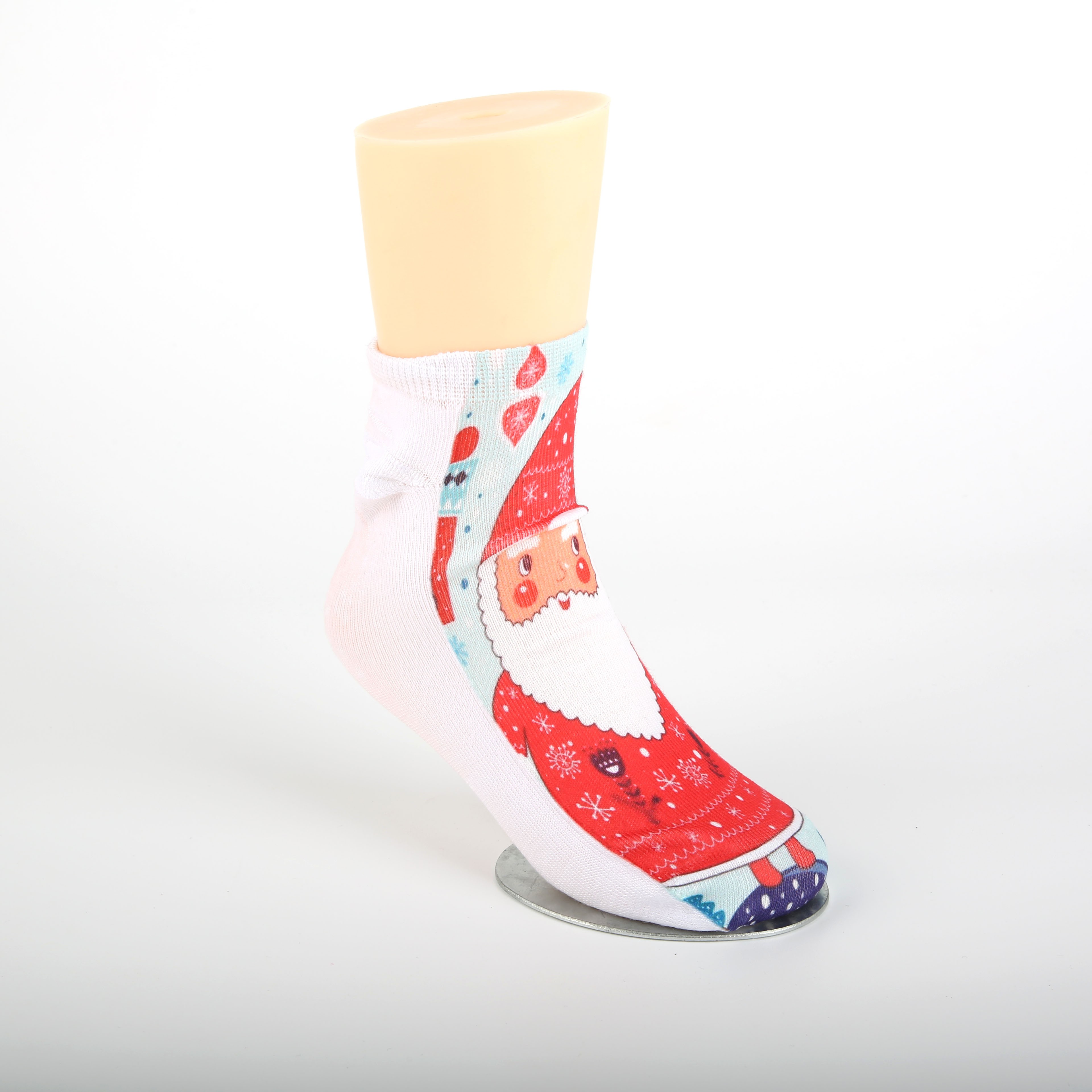 印花袜子短袜3D印花圣诞袜子详情图2