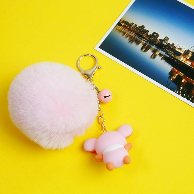 Stereoscopic silicone keychain plus hairball series mix 1