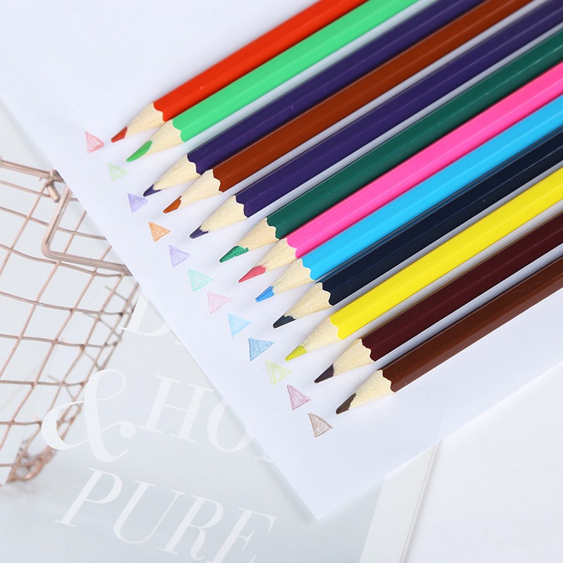 12色短盒装彩色绘画铅笔定制可美术课彩笔图书配套学习用品详情图2