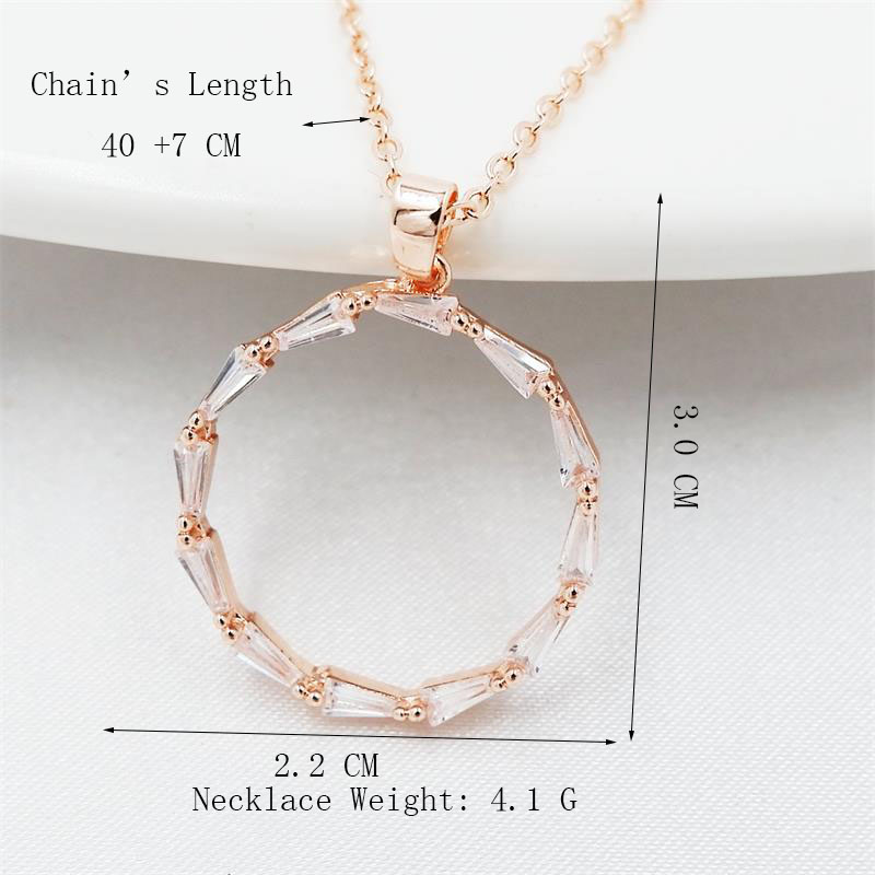 Exquisite Zircon Round Necklace Pendant Application Scenario