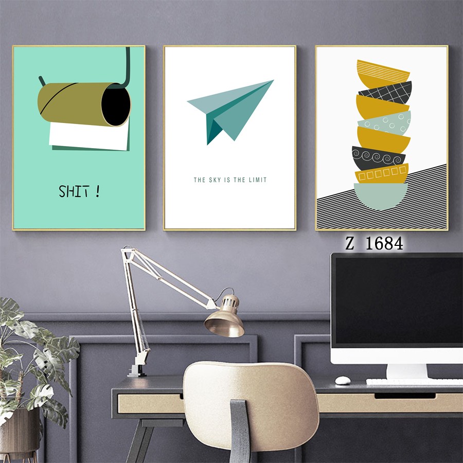 北欧客厅装饰画现代简约卧室餐厅挂画背景墙字母壁画抽象ins风详情图9