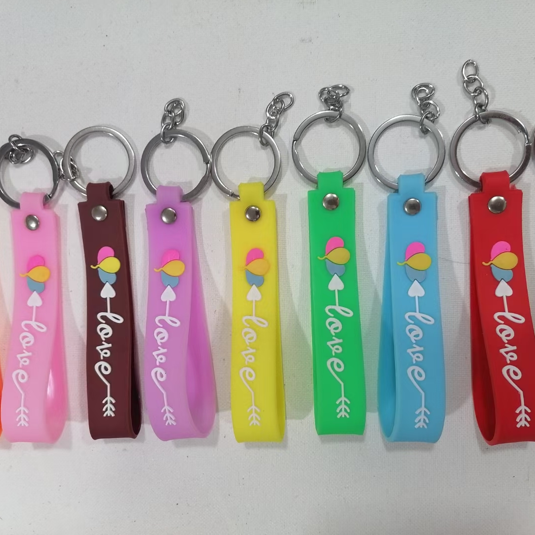 Silicone three-piece keychain rope 2