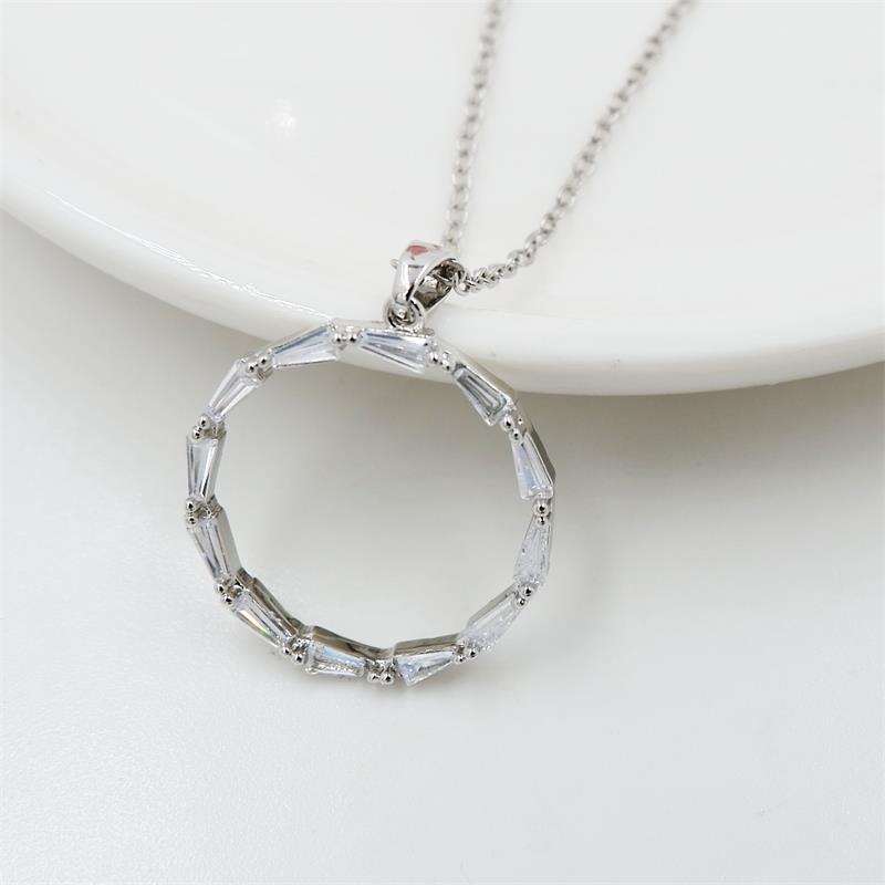 Exquisite Zircon Round Necklace Pendant full figure