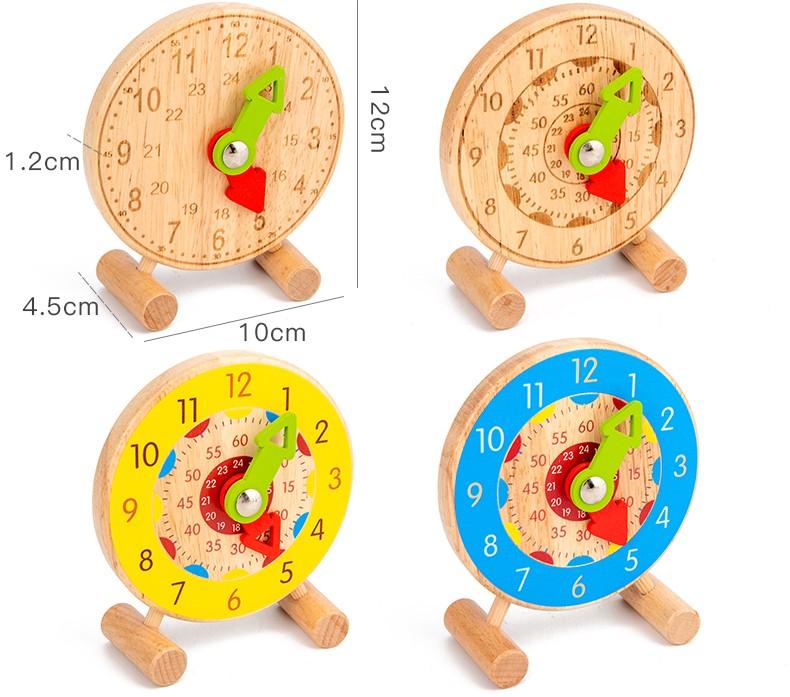 The wooden toy round cognitive hour clock is highly entertaining with rich colors. It helps cultivate logical thinking ability. It is a parent-child game that exercises hand-eye coordination. It is an early education and enlightenment toy that accompanies your growth detail image 13
