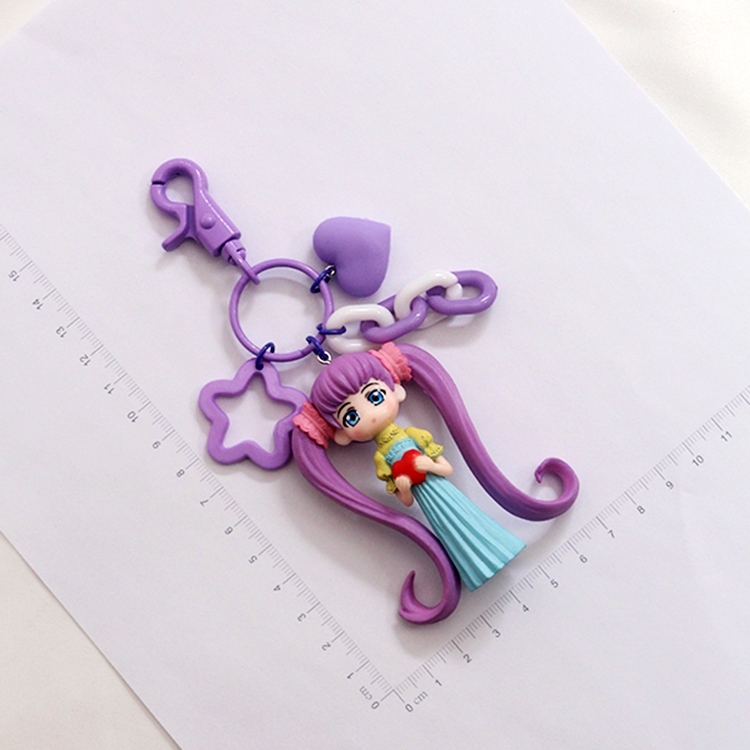 Stereoscopic beauty girl series keychain mix 2
