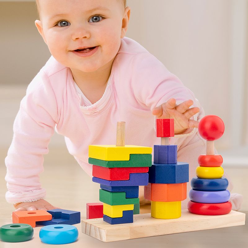 The wooden three-column tower set is highly entertaining, with rich colors. It can cultivate logical thinking ability. Parent-child games can exercise hand-eye coordination and open up unlimited imagination space. Early education enlightenment toys accompany your growth Application Scenario