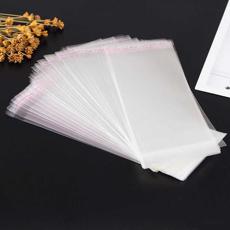 OPP挂孔自粘袋 饰品包装袋 耳环耳钉卡袋子 6x23透明塑料袋100个详情图3