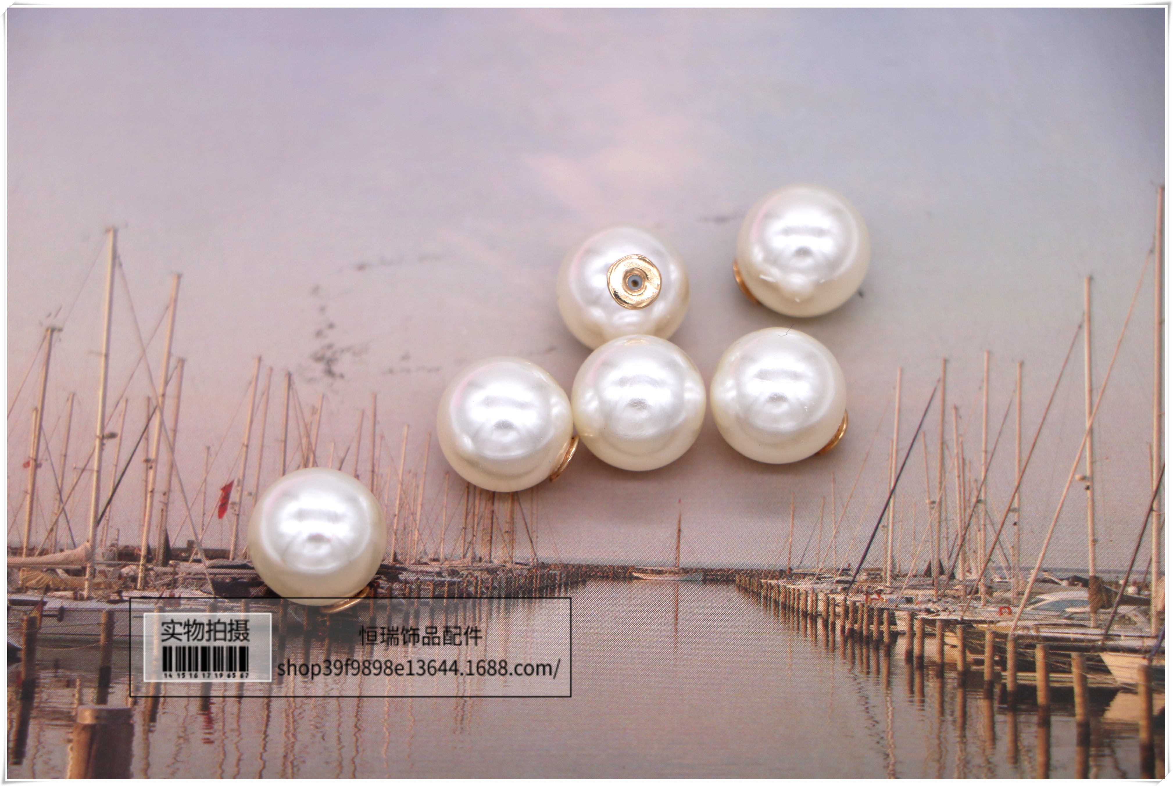 14mm高亮仿珍珠耳堵耳塞 DIY配件胸针饰品耳扣防滑耳钉后塞耳堵详情图5