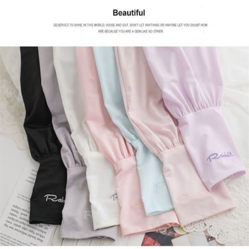 Ice Sleeve Ice Silk Sunscreen Women's Summer Men's Sleeve Uv Ice Silk Arm Protector Arm Sleeve Thin Gloves Driving Sleeve 10