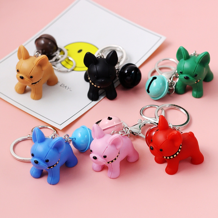Leather three-piece keychain plus string plus bell