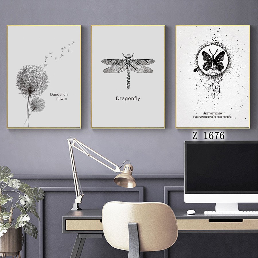 北欧客厅装饰画现代简约卧室餐厅挂画背景墙字母壁画抽象ins风详情图8