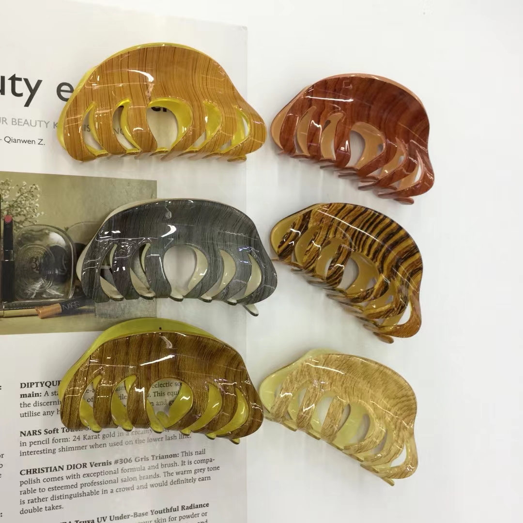 Conjoined wood grain without diamond headwear hair grab thumbnail