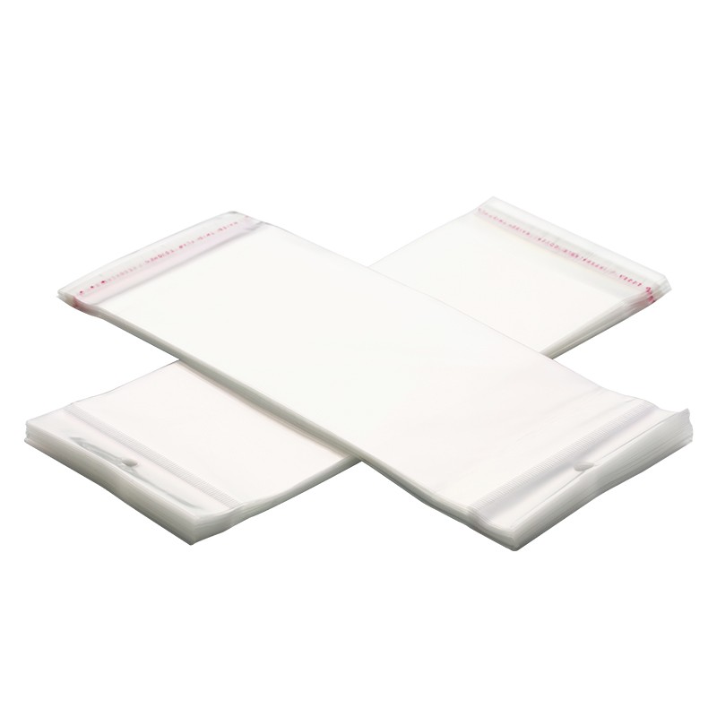 OPP挂孔自粘袋 饰品包装袋 耳环耳钉卡袋子 5X30透明塑料袋100个详情图4