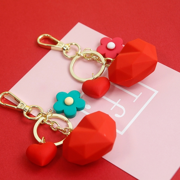 Key chain three-piece set a series of mixed hearts