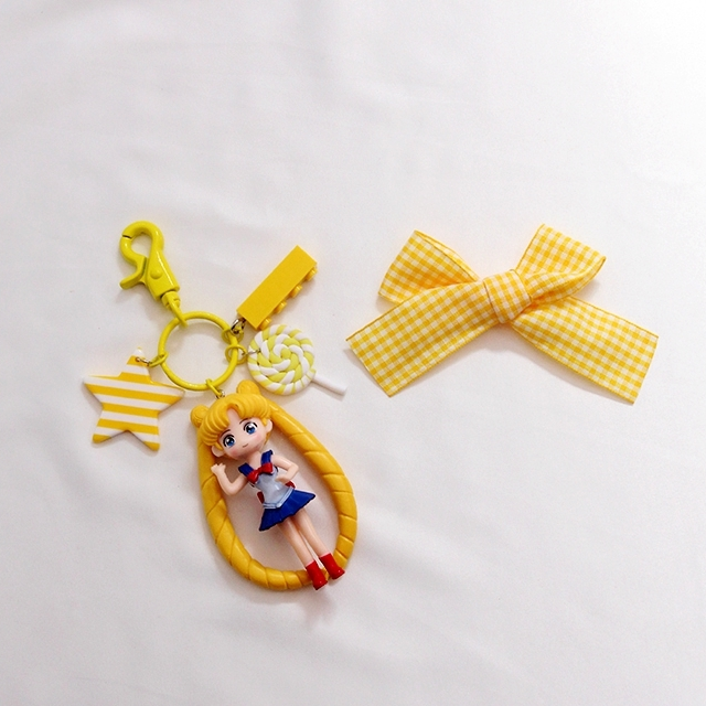 Stereoscopic beauty girl series of keychain mix