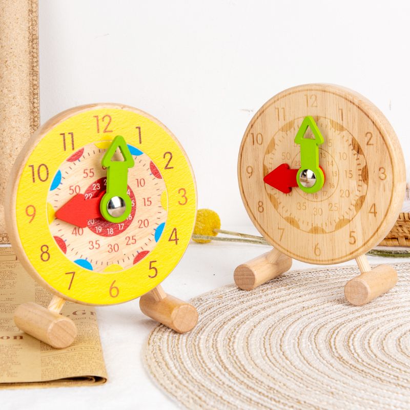 The wooden toy round cognitive hour clock is highly entertaining with rich colors. It helps cultivate logical thinking ability. It is a parent-child game that exercises hand-eye coordination. It is an early education and enlightenment toy that accompanies your growth Specification image