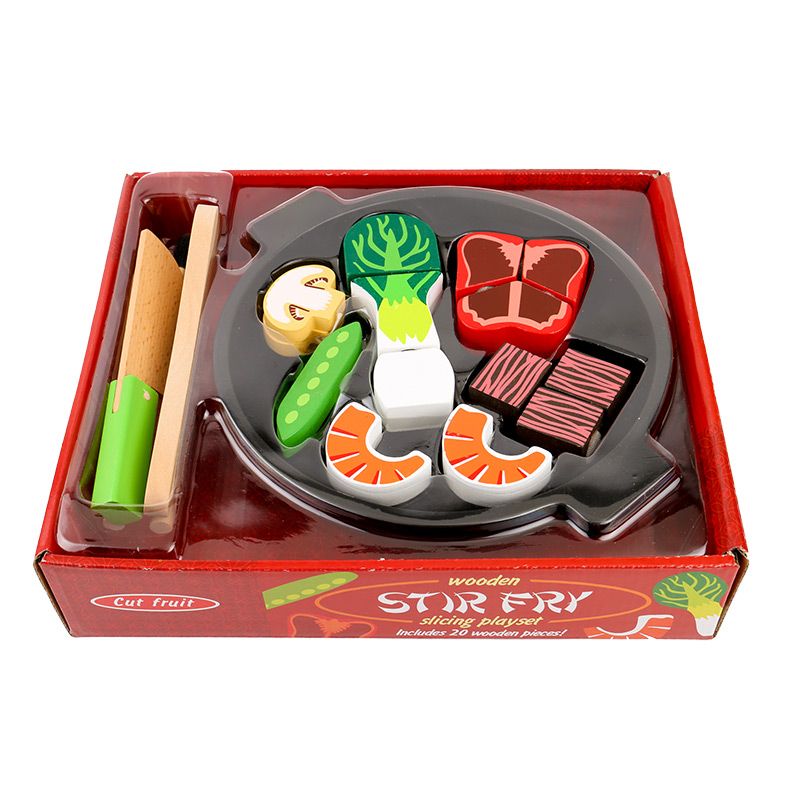 The large clay pot with wooden toys for playing house is fun and colorful. It helps cultivate logical thinking ability. Parent-child games exercise hand-eye coordination. Early education and enlightenment toys accompany your growth Specification image