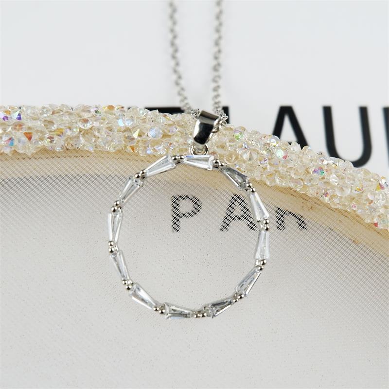 Exquisite Zircon Round Necklace Pendant Item Picture